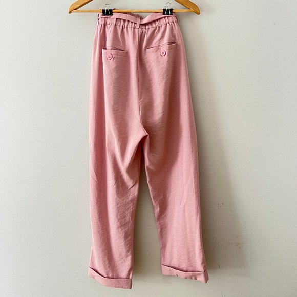 Pink paper bag trouser - Picture 4 of 4